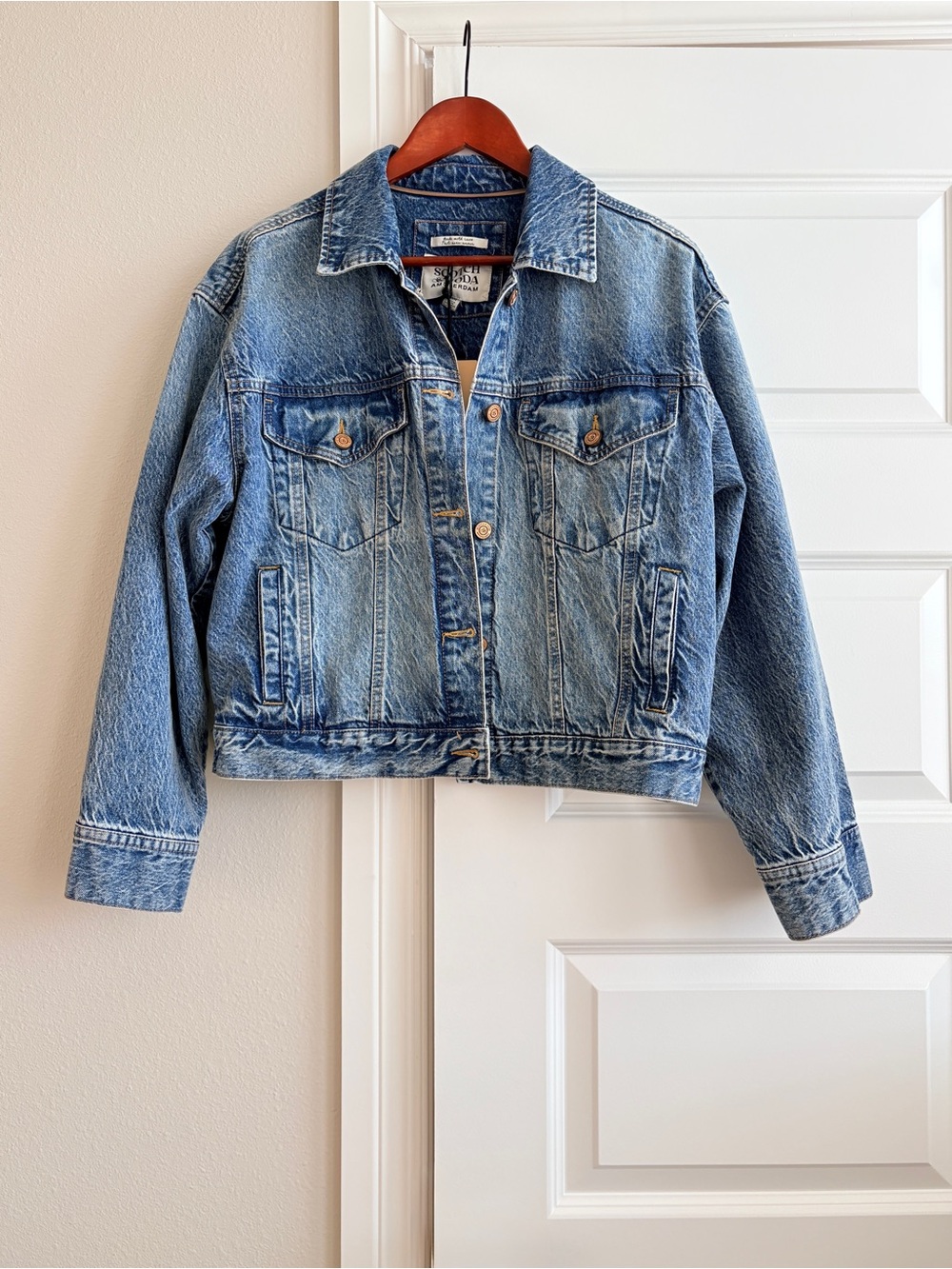 Scotch & Soda Acid Wash Oversized Denim Jacket NWT M